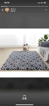 A picture of Jipatie carpet nzuri zenye manyoya laini size 7 8