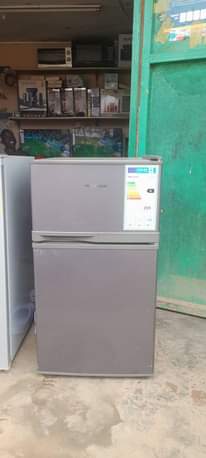 A picture of 130L capacity Hisense double door fridge on the sale