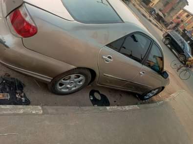 A picture of Toks standard reg Toyota camry 2003 model painted twice condition