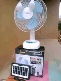 A picture of PROMO PRICE Solar lord Solar 4in1 Table Fan Heat Killer