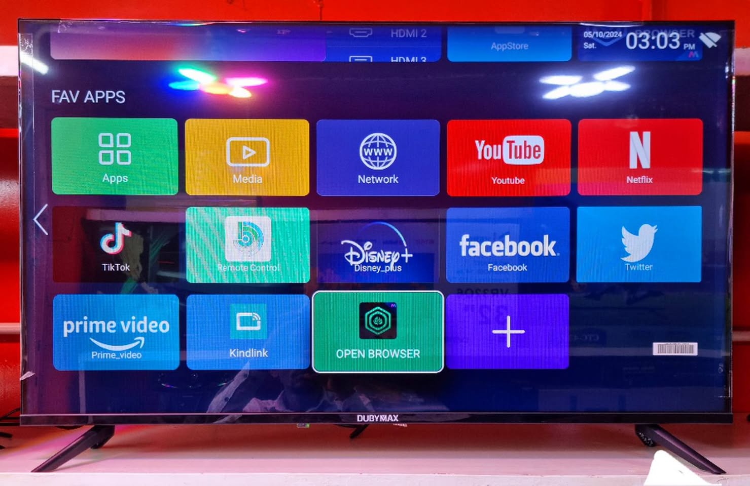 A picture of 40 Dubymax Frameless Smart Android TV