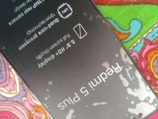 A picture of redmi 5plus 4gb ram 64gb space android version 9 4000mAh