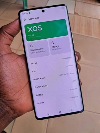 A picture of Infinix note 40 pro