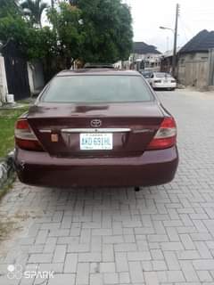 A picture of Toyota camry registered