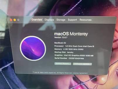 A picture of Macbook air 2015