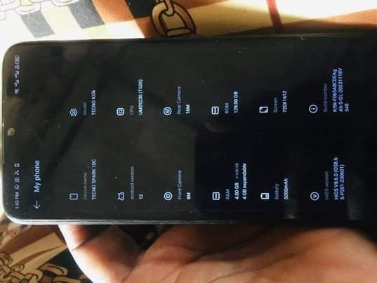 A picture of Tecno spark 10c