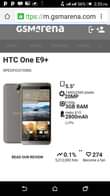 A picture of HTC ONE e9 plus clean and new