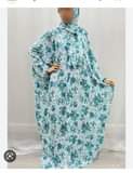 A picture of Womens Islamic prayerdress with hijab Material soft Cotton free size