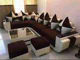 A picture of L shaped sofas