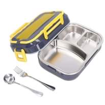 A picture of Ketsicart Heated Lunch Box Portable Handle Portable Stainless Steel Table