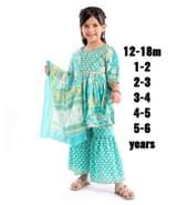 A picture of BEAUTIFULL Girl kurti sharara and