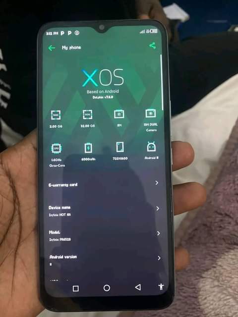 A picture of Infinix hot 10i