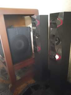 A picture of DJACK Home Theatre sound system Supported Bluetooth Aux HDMI USB