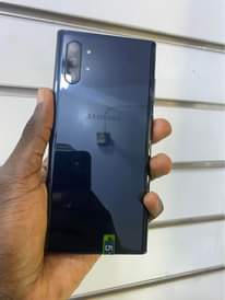 A picture of Samsung Note 10 plus 256gb storage 12gb ram 750k WhatsApp
