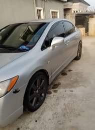 A picture of JUST IN Clean Nigerian Used Silver Honda Civic 2007 Fabric