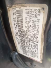 A picture of TODAY DEAL TOYOTA CAMRY 2001 Engine Gear Ac Nothing to