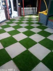 A picture of Artificial turf grass carpets.