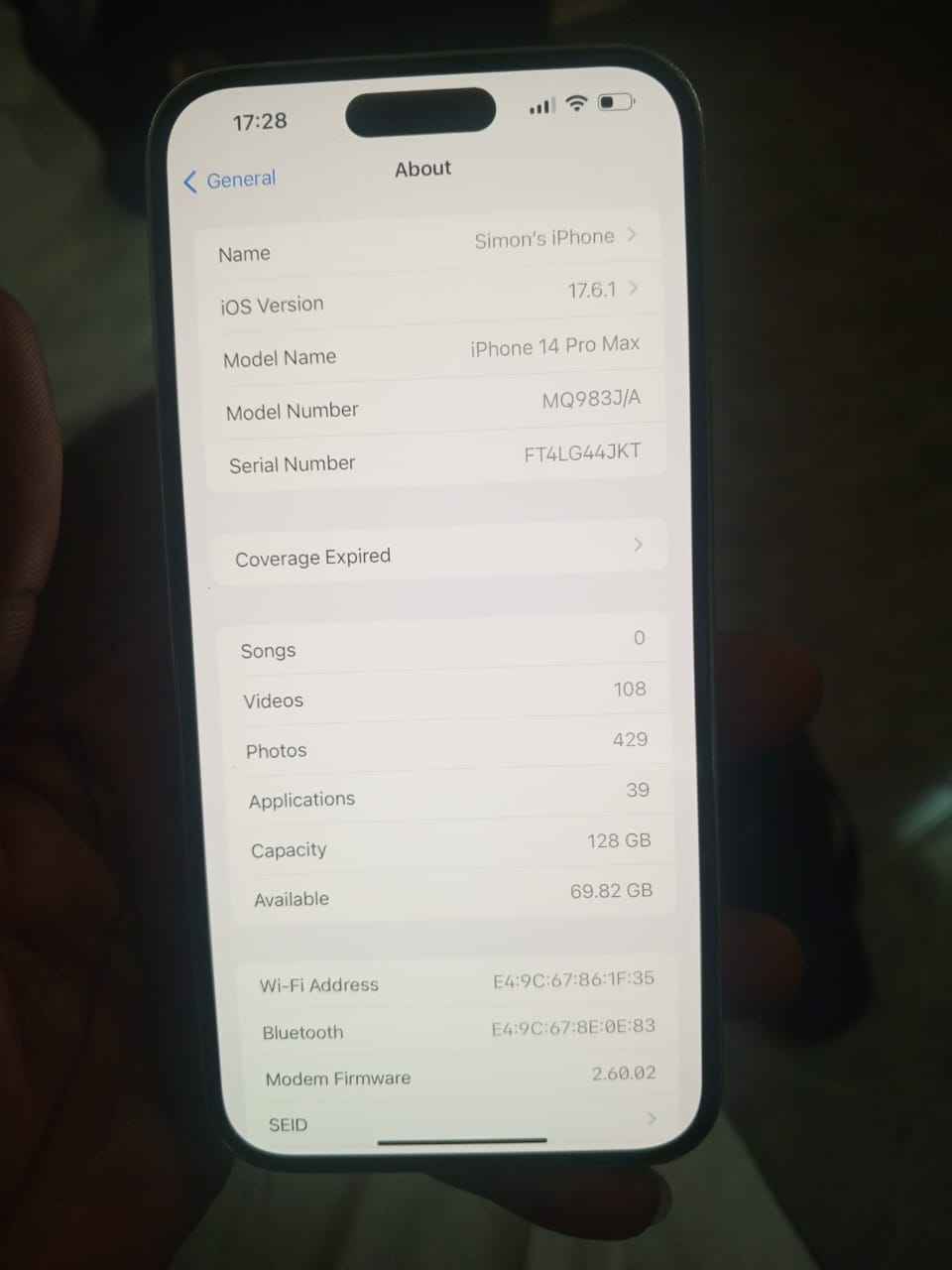A picture of iPhone 14 pro max