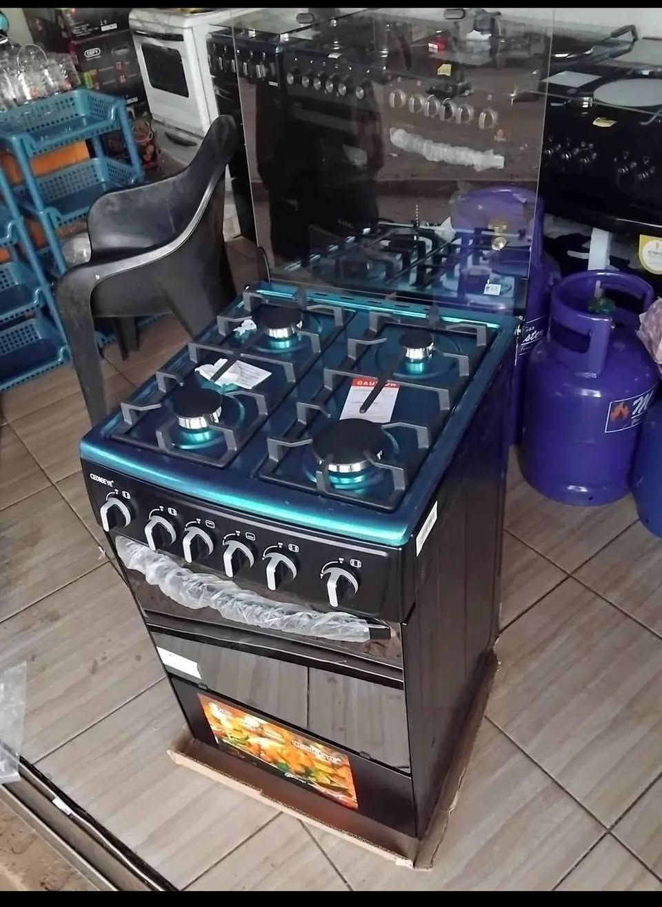 A picture of 4 plate gas