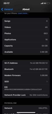 A picture of IPHONE 11 PRO MAX GB 64 BH 75