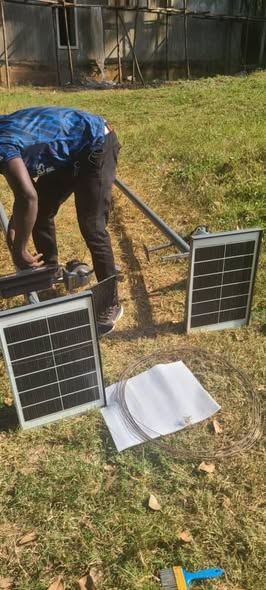 A picture of Solar PTZ Camera and Solar Security Flood Lights