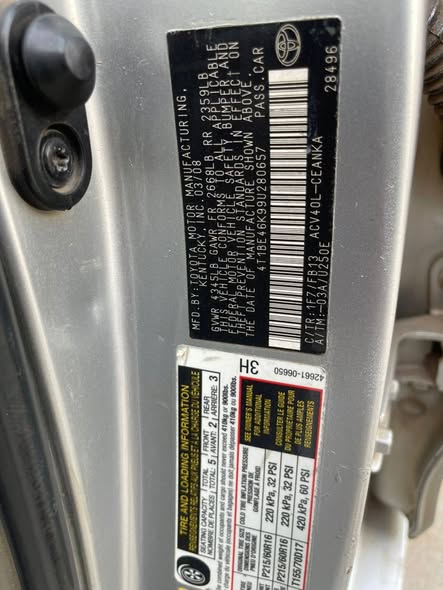 A picture of Toyota Camry 2009