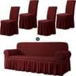 A picture of SOFA COVERS CHAIR COVERS TOILET RACKS IRONING BOARDS AND CORNER