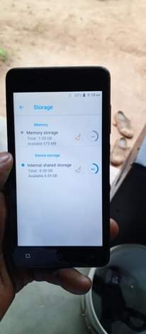 A picture of Clean tecno f1 8gb storage 1gb ram at 60 000