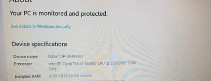 A picture of Hp i3 laptop