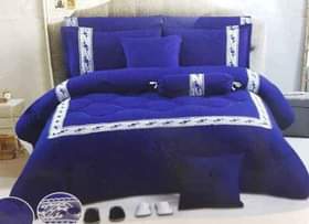 A picture of 13pc cotton duvets Package has Two bedsheets Four pillowcases Two