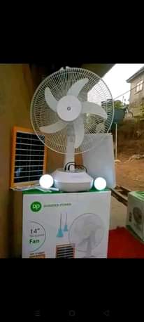 A picture of PROMO PRICE Solar lord Solar 4in1 Table Fan Heat Killer