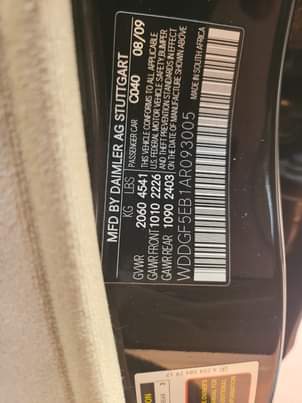 A picture of registered Mercedes