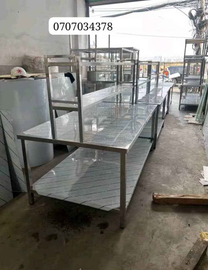 A picture of Stainless steel kitchen equipment