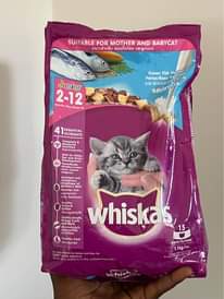 A picture of whiskas dry food for cats 1 2kg