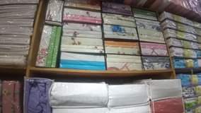 A picture of King size bedsheets available in stock