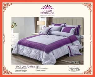 A picture of 8 piece comforters