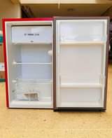 A picture of Hisense 120 liters red in color brand new available in