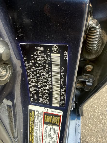 A picture of Toyota camry 2014
