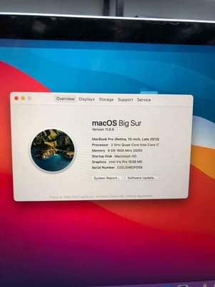 A picture of Macbook Pro Retina 15 