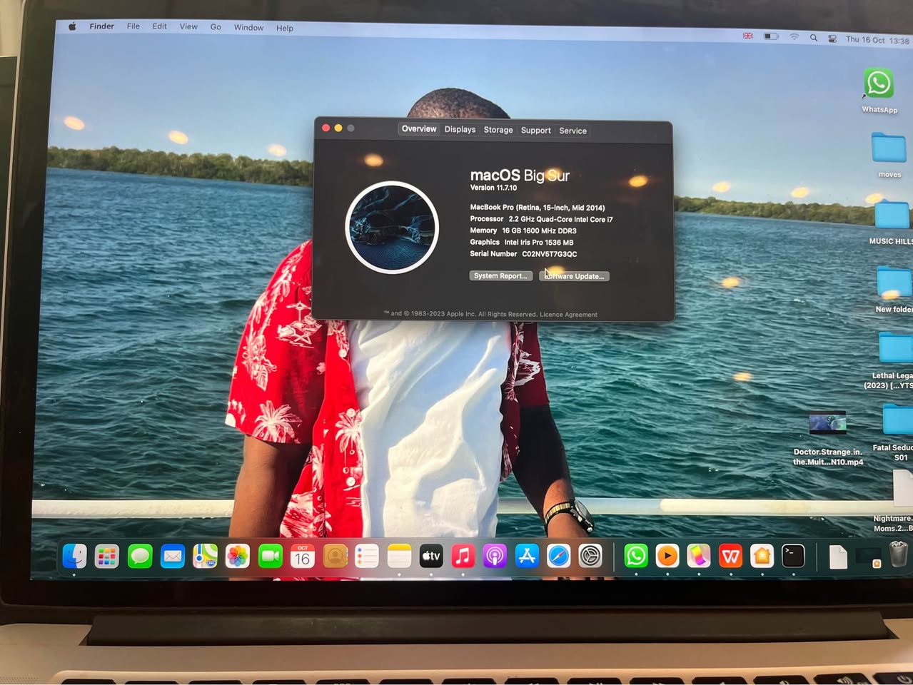 A picture of MacBook pro