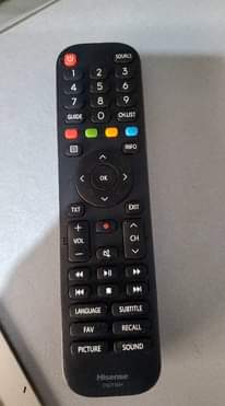 A picture of Hisense tv frameless 32 inches and changhong fridge 120 litres