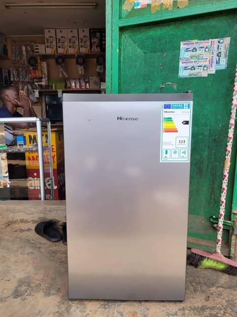 A picture of 120l Hisense single door fridge on sale 400k