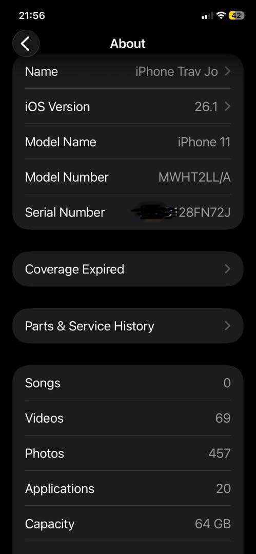 A picture of iPhone 11