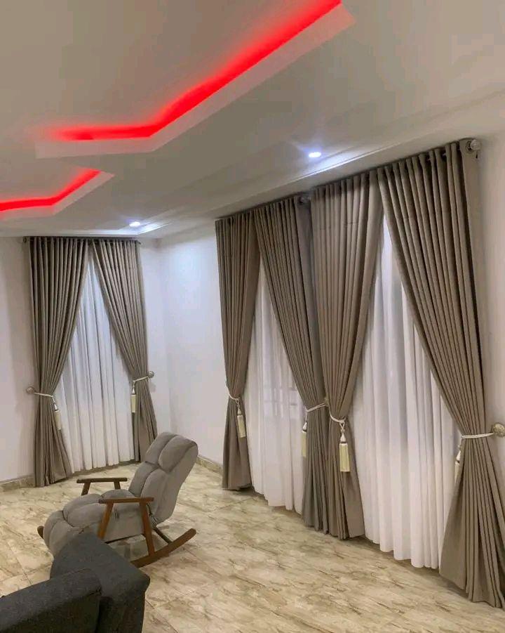 A picture of Turkish curtains 5k per yard at nyanya market Abuja