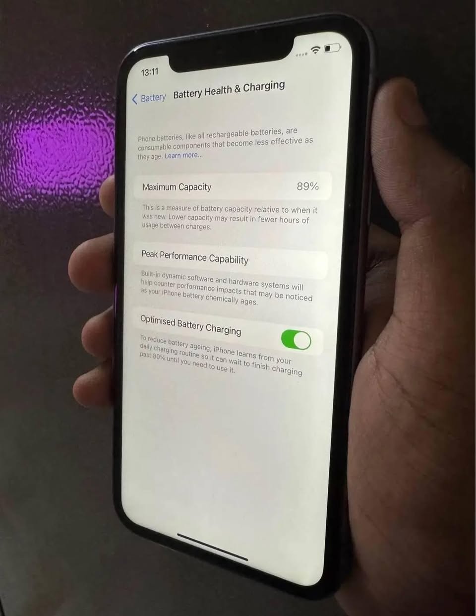 A picture of IPHONE 11 128GBROM