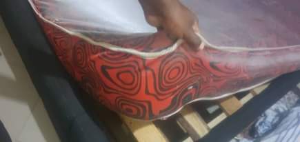 A picture of Bed sofa na godoro lake hakina tatizo lolote bei 270k