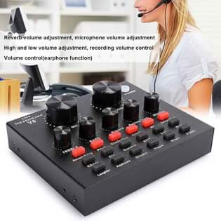 A picture of V8 Live Broadcast Sound Card Bluetooth Volume Adjustment Voice Change