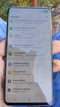 A picture of Samsung galaxy s10