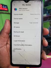 A picture of Nakupa REDMI NOTE 8 PRO 128GB RAM6 INA CRAKE KADHAA