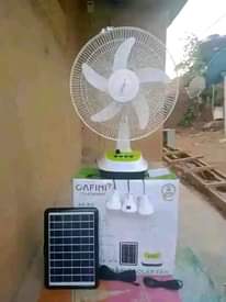 A picture of PROMO PRICE Solar lord Solar 4in1 Table Fan Heat Killer